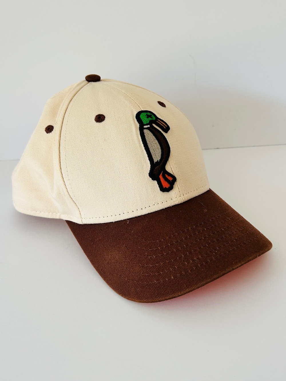 24.7 Hunt Duck Logo Snapback Hat Cream Brown Orange Morgan Wallen OS